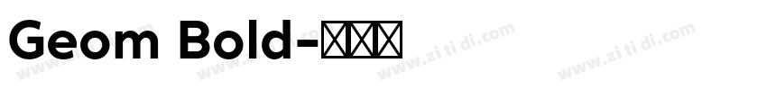 Geom Bold字体转换